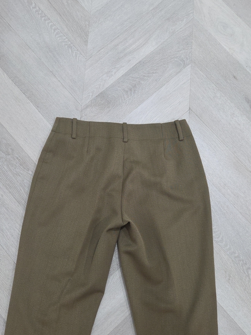 VTG Ralph Lauren 100% Wool Trousers Oliver Brown Straight Wide Leg Pants Size 4 - Picture 6 of 8
